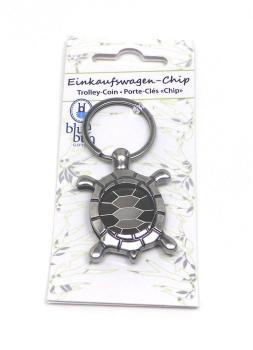 Chiphalter "Schildkröte", silber - BlueBug